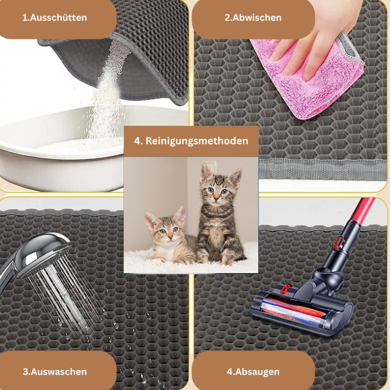 Katzenstreu-Fangmatte Doppelschicht Waterproof